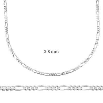 Gumush - Sterling Silver 925 Figaro Chain - 2.80 mm