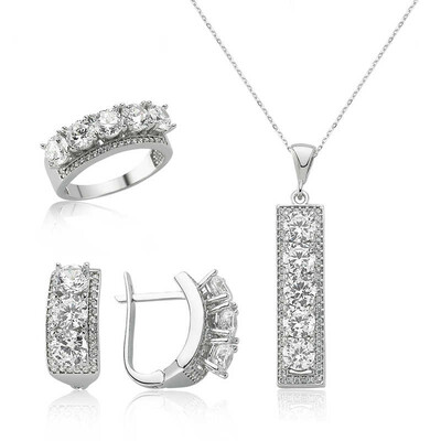 Tekbir Silver - Sterling Silver 925 Set for Women