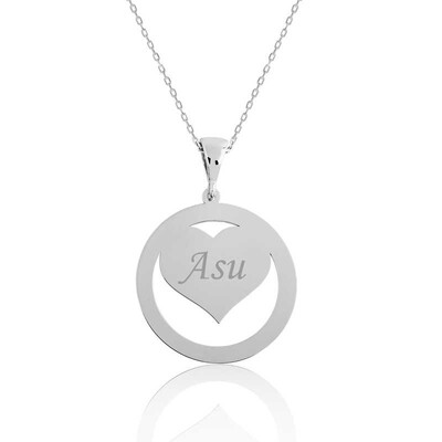 Tekbir Silver - Sterling Silver 925 Heart Necklace for Women