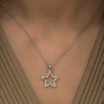 Gumush - Sterling Silver 925 Star Necklace for Women (1)