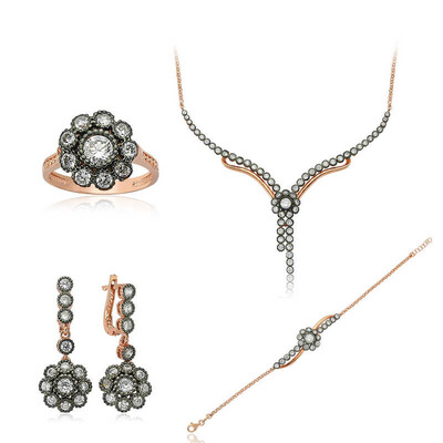 Tekbir Silver - Gümüş Çiçek Bayan Set
