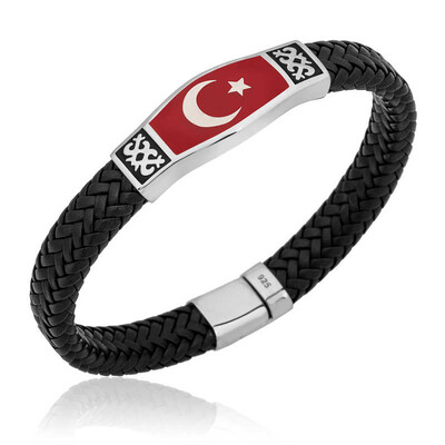 Ay Yildiz Türk Bayragi Rot 33er Tesbih Gebetskette Gümüs Islam Silber 