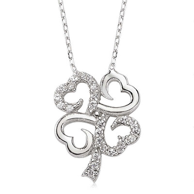 Tekbir Silver - Sterling Silver 925 Heart Necklace for Women