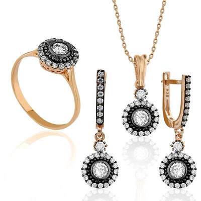 Tekbir Silver - Gümüş Elmas Montürlü Bayan Set