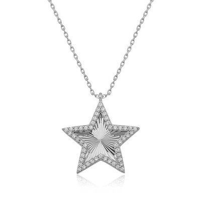 Tekbir Silver - Sterling Silver 925 Star Necklace for Women