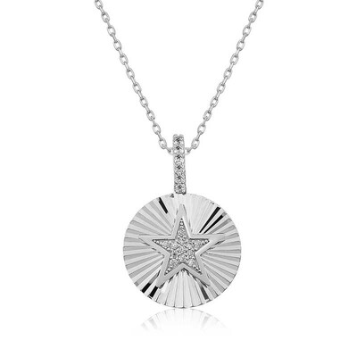 Tekbir Silver - Sterling Silver 925 Star Necklace for Women