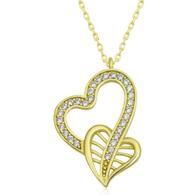 Gumush - Sterling Silver 925 Heart Necklace for Women