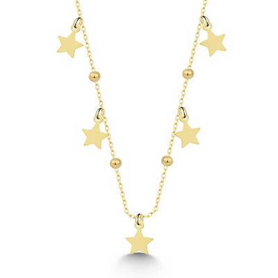 Gumush - Sterling Silver 925 Star Necklace for Women