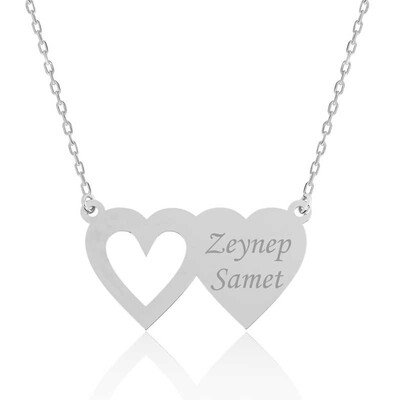 Tekbir Silver - Sterling Silver 925 Heart Necklace for Women