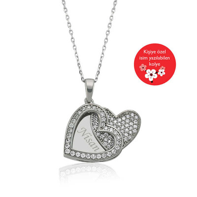 Tekbir Silver - Sterling Silver 925 Heart Necklace for Women