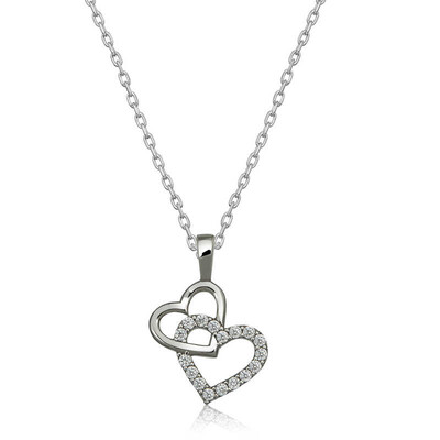 Gumush - Sterling Silver 925 Heart Necklace for Women