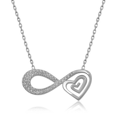 Gumush - Sterling Silver 925 Heart Necklace for Women