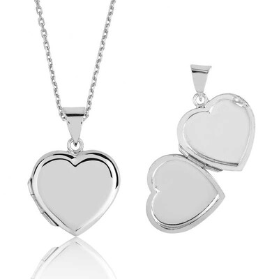 Tekbir Silver - Gümüş Kapaklı Kalp Kolye