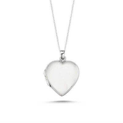 Gumush - Sterling Silver 925 Heart Necklace for Women