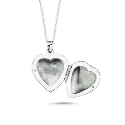 Gumush - Sterling Silver 925 Heart Necklace for Women (1)