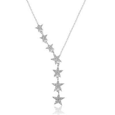 Gumush - Sterling Silver 925 Star Necklace for Women