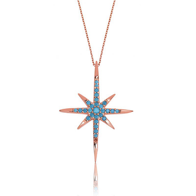Tekbir Silver - Sterling Silver 925 Pole Star Necklace for Women