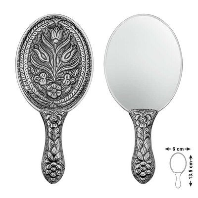 Gumush - Gümüş Lale Motifli El Aynası