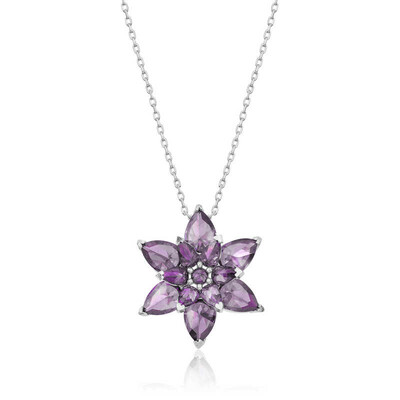 Gumush - Gümüş Mor Lotus Çiçeği Bayan Kolye