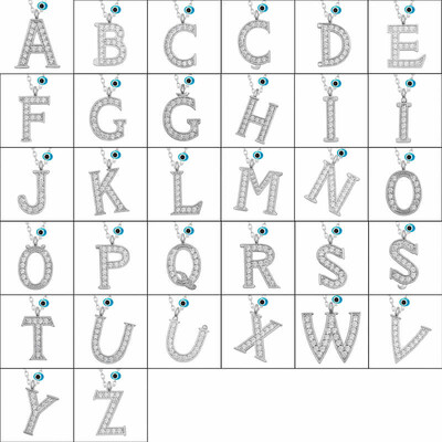 Gumush - Gümüş Nazar Rodyum D Harfi Kadın Kolye (1)