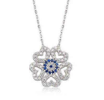 Tekbir Silver - Sterling Silver 925 Heart Necklace for Women