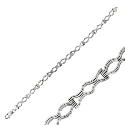 Gumush - Sterling Silver 925 Oxidized Bracelet for Men