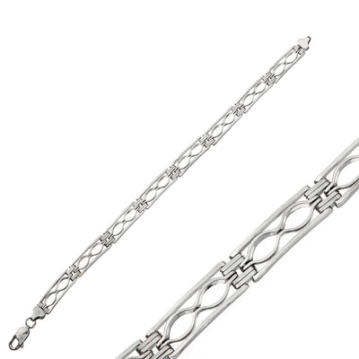 Gumush - Sterling Silver 925 Oxidized Bracelet for Men