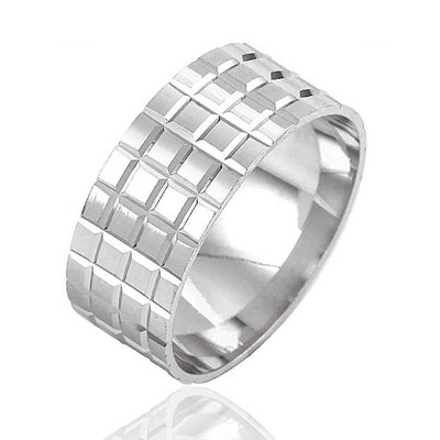 Tekbir Silver - Gümüş Rodyum Kaplama Alyans