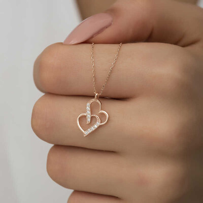 Gumush - Sterling Silver 925 Heart Necklace for Women