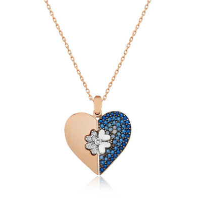 Tekbir Silver - Sterling Silver 925 Heart Necklace for Women