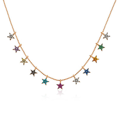 Gumush - Sterling Silver 925 Star Necklace for Women