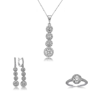 Tekbir Silver - Sterling Silver 925 Set for Women