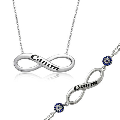 Tekbir Silver - Gümüş Sonsuzluk Canım Bayan Set