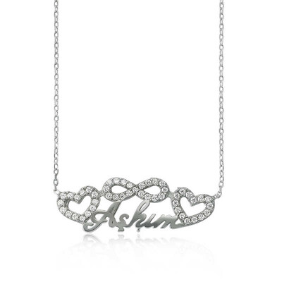 Tekbir Silver - Sterling Silver 925 Heart Necklace for Women