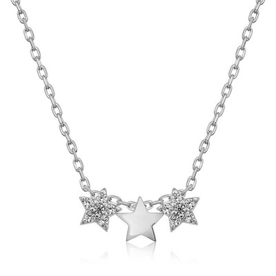 Gumush - Sterling Silver 925 Star Necklace for Women