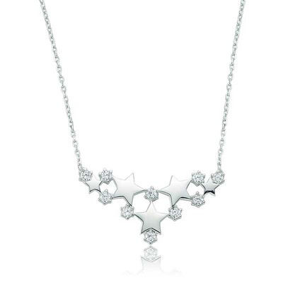 Gumush - Sterling Silver 925 Star Necklace for Women