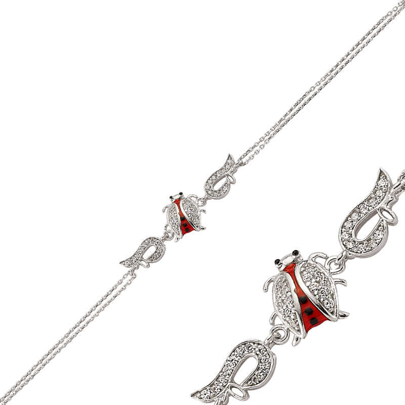 Silver Ladybug Women’s Bracelet