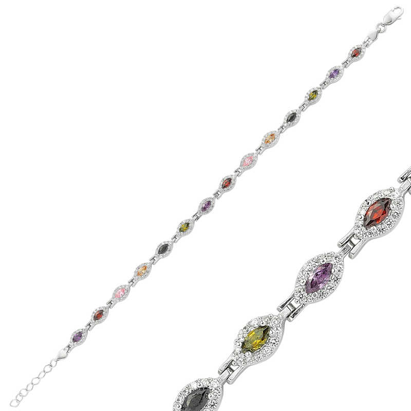 Silver Colored Stone Waterway Women’s Bracelet