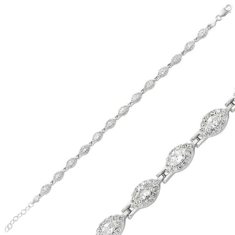 Silver White Stone Waterway Women’s Bracelet