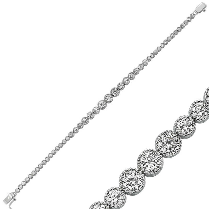 Silver White Stone Waterway Women’s Bracelet
