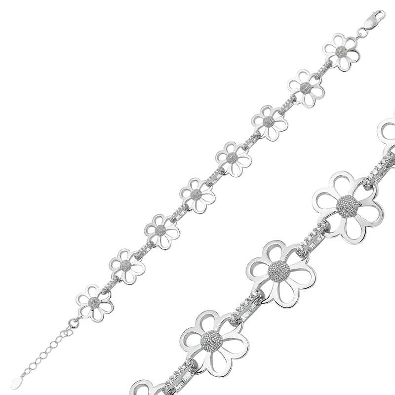 Silver Flower Women’s Bracelet