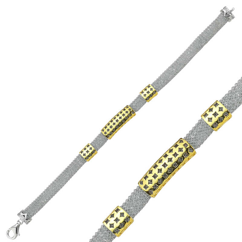 Silver Stone Mesh Women’s Bracelet