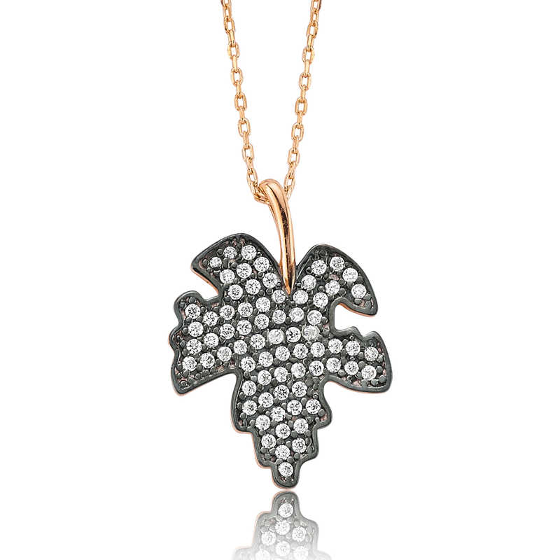 Silver Plane Leaf Women’s Necklace
