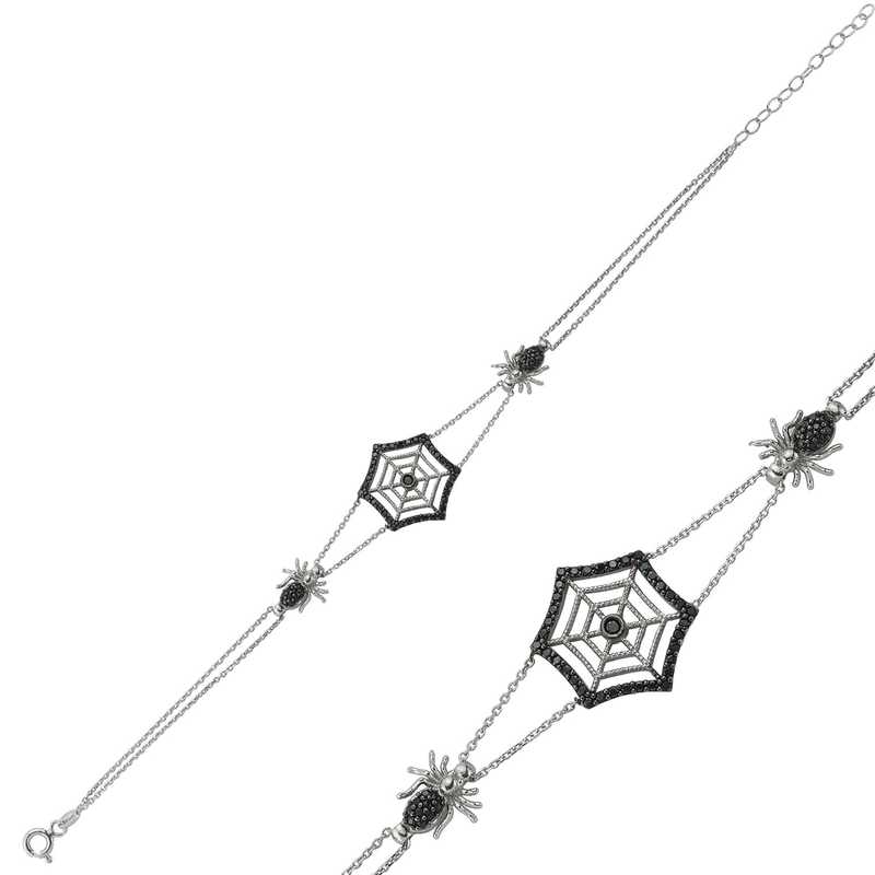 Silver Spider Web Women’s Bracelet