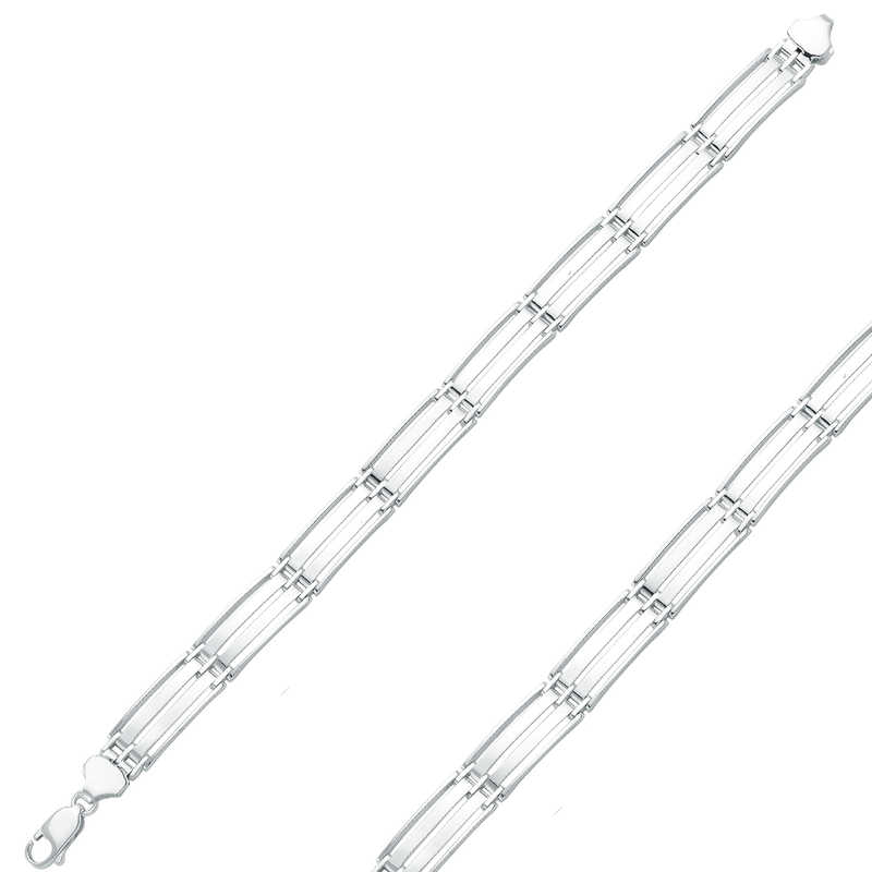 Silver Two Row Men’s Bracelet