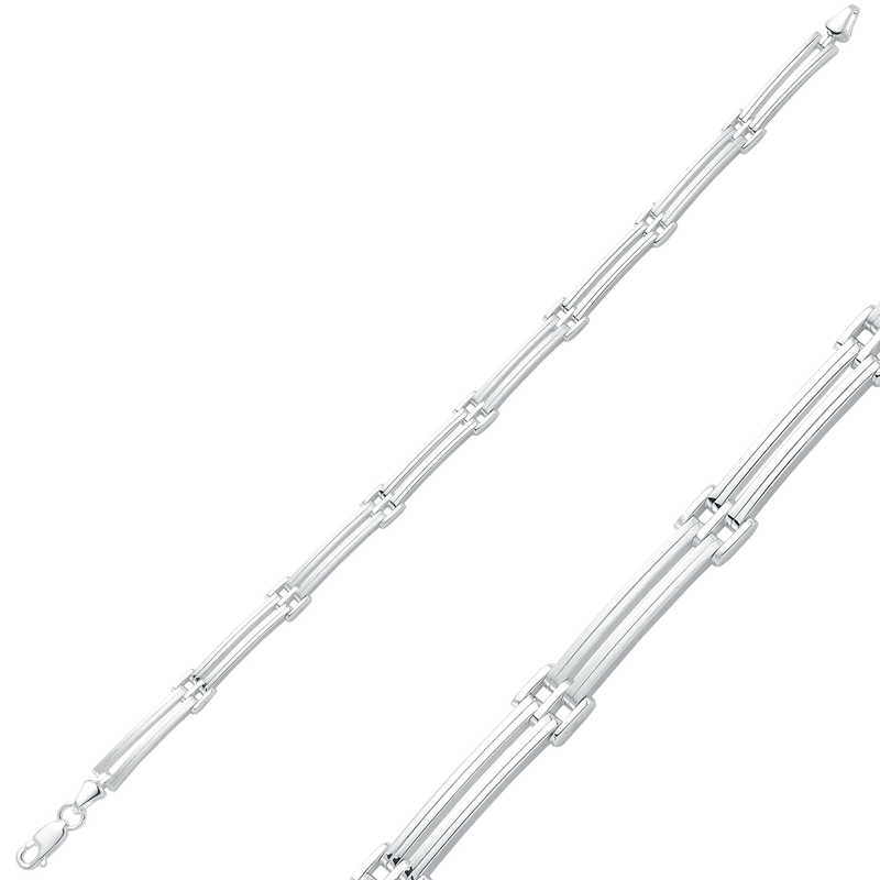 Silver Two Row Men’s Bracelet