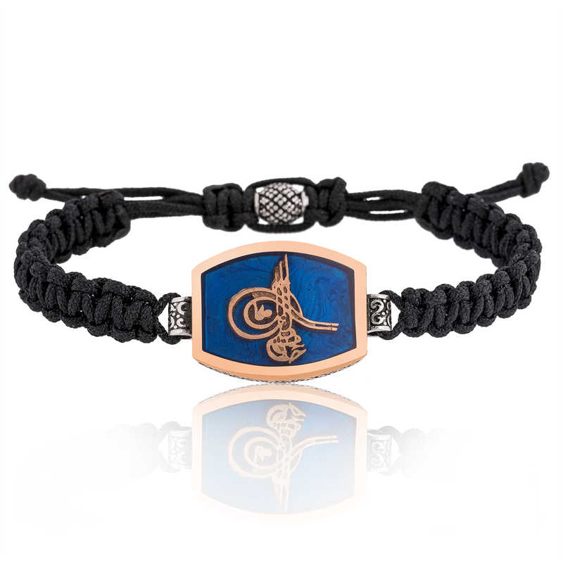Silver Tughra Macrame Men’s Bracelet