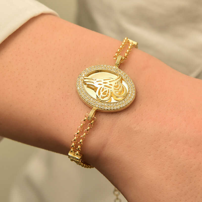 Silver Gold Tughra Women’s Bracelet