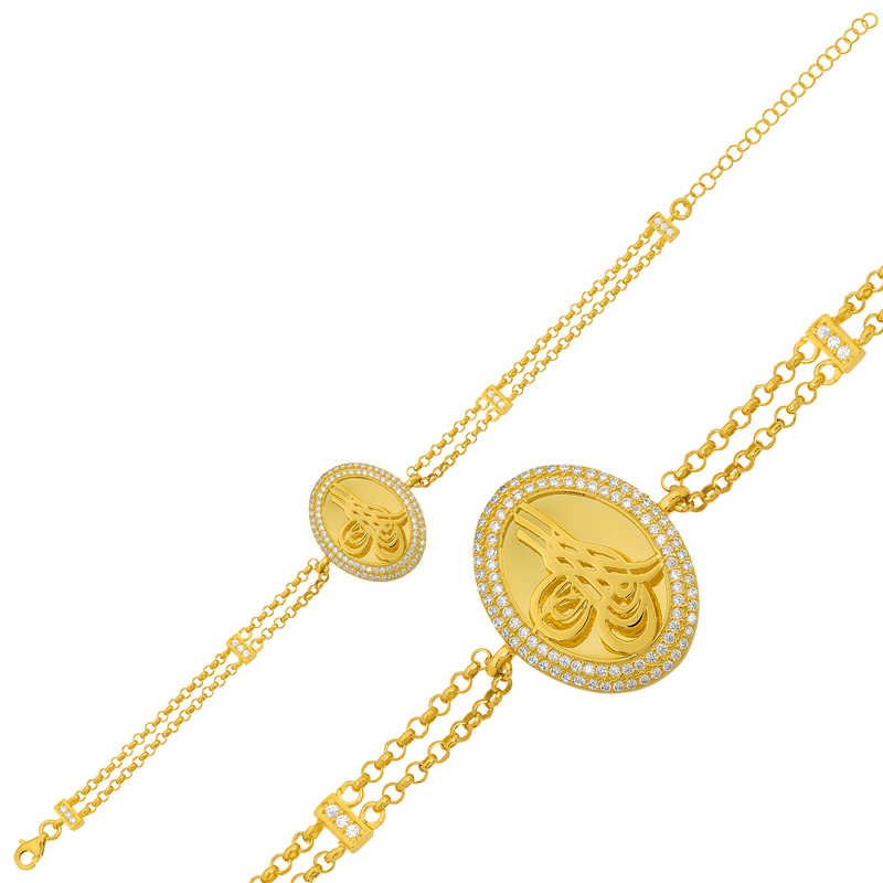 Silver Gold Tughra Women’s Bracelet