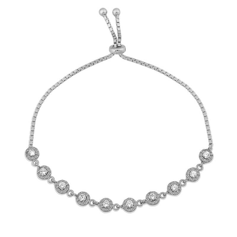 Silver Adjustable Elevator Waterway Bracelet